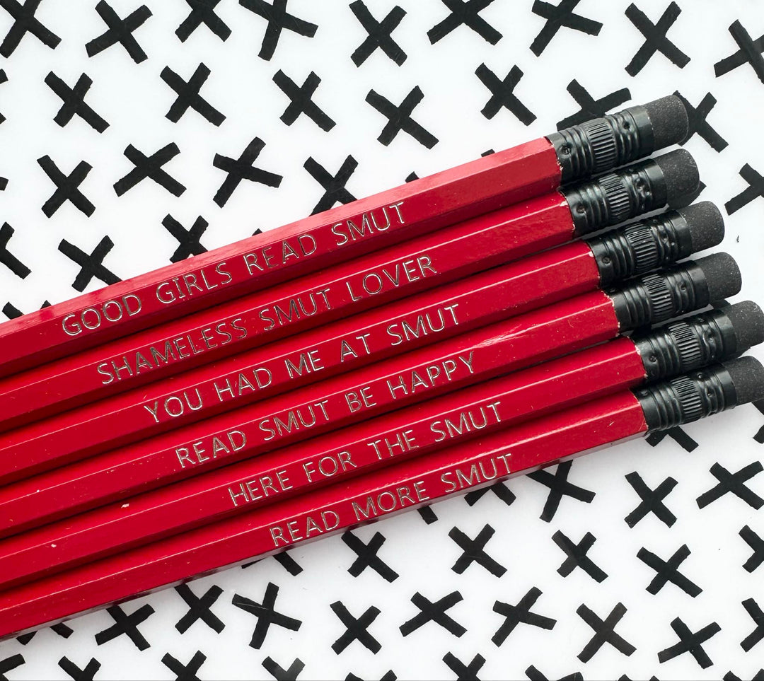 Smut Lovers Hand Stamped Pencil Set