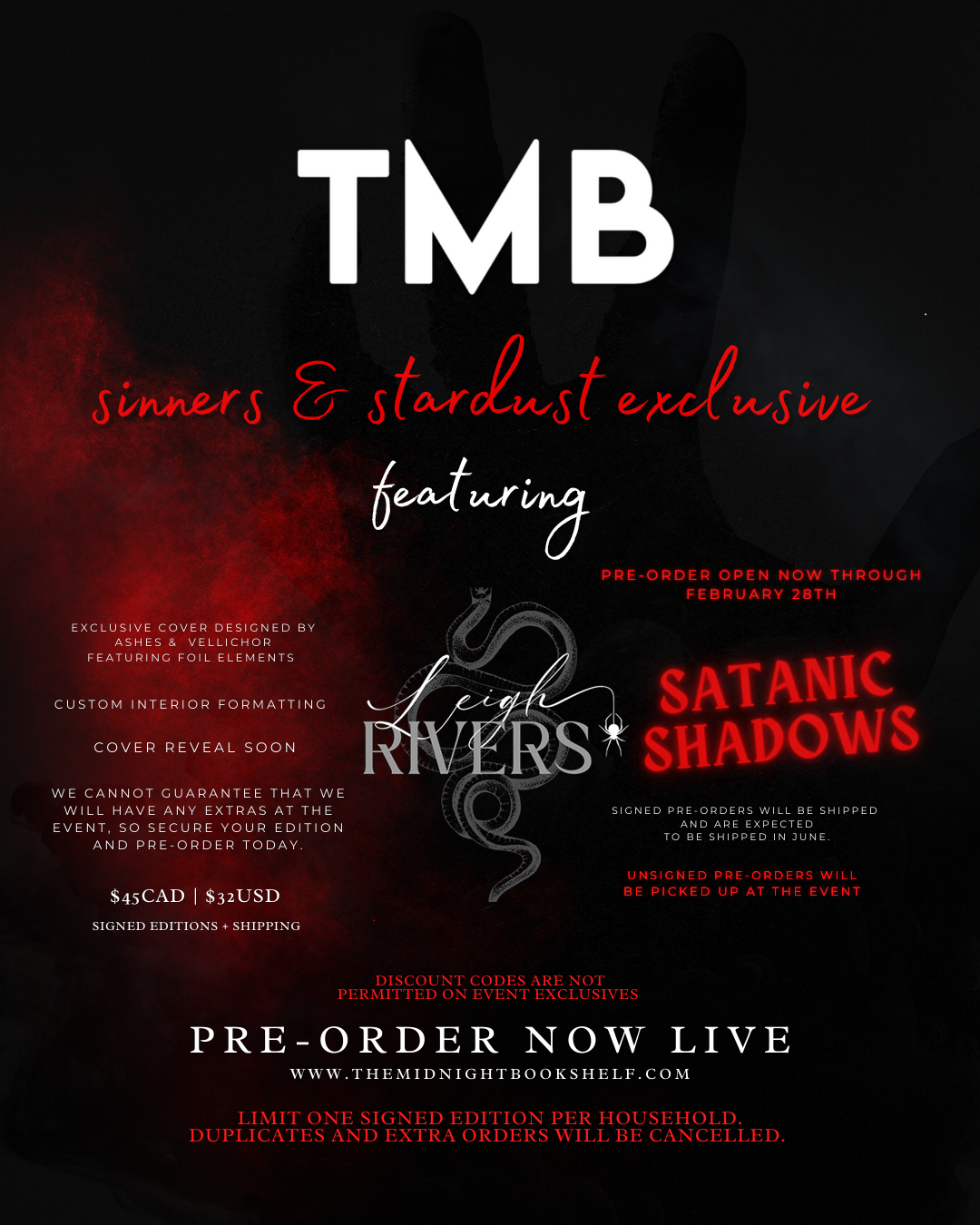 LEIGH RIVERS SIGNED Sinners &amp; Stardust Event Edition